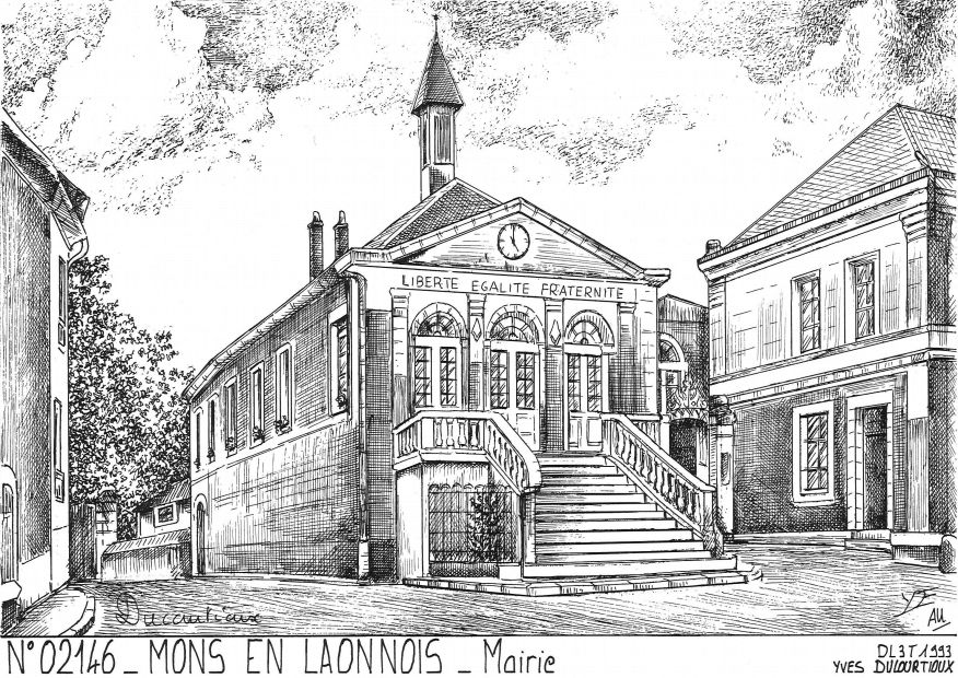 N 02146 - MONS EN LAONNOIS - mairie