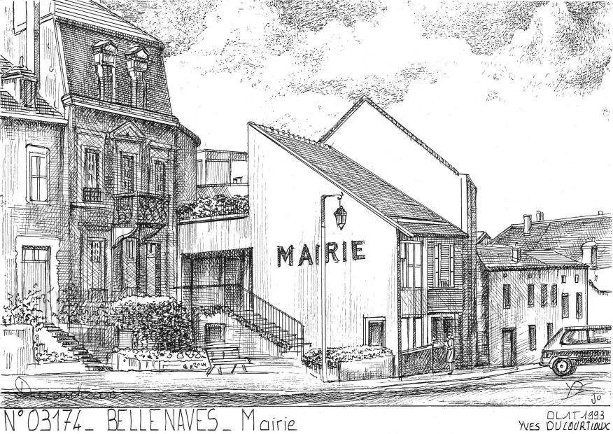 N 03174 - BELLENAVES - mairie