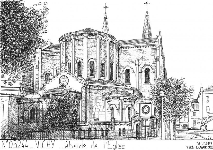 N 03244 - VICHY - abside de l glise