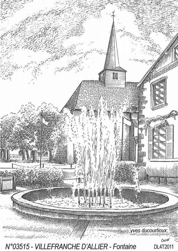 N 03515 - VILLEFRANCHE D ALLIER - fontaine