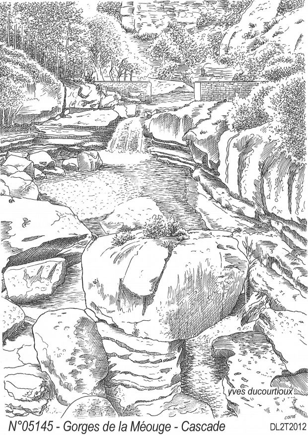 N 05145 - CHATEAUNEUF DE CHABRE - gorges de la m�ouge  cascade