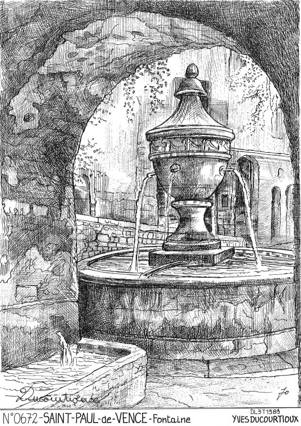 N 06072 - ST PAUL DE VENCE - fontaine