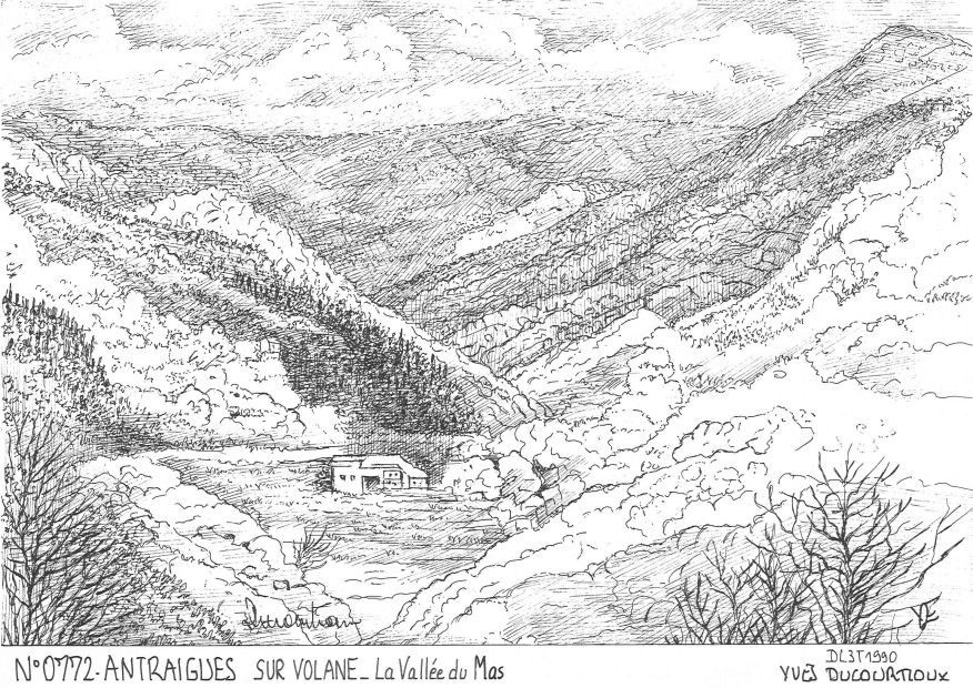 N 07072 - ANTRAIGUES SUR VOLANE - la vall�e du mas