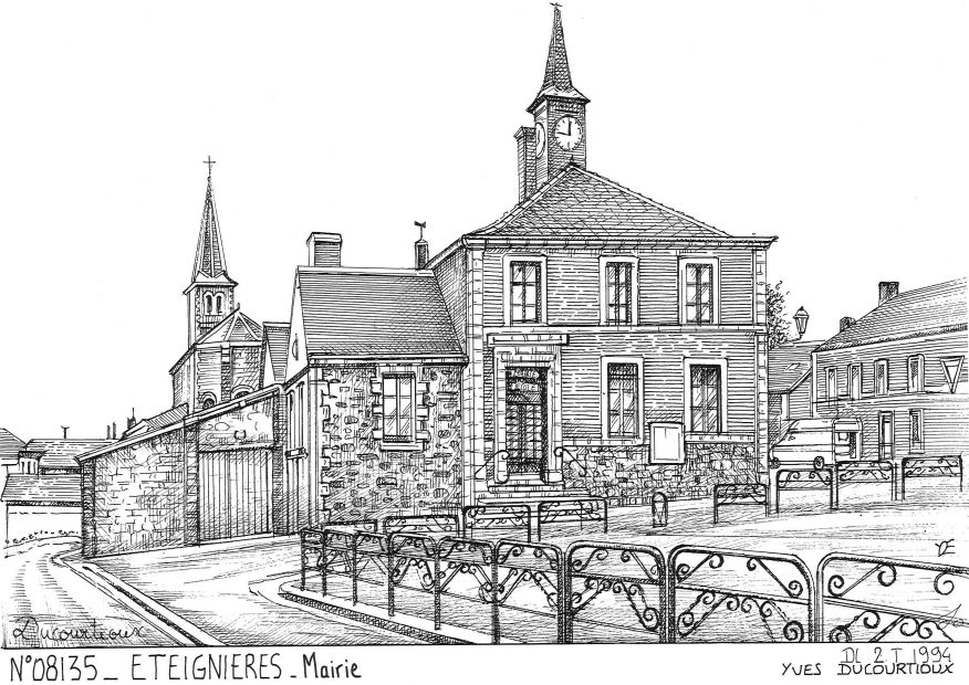 N 08135 - ETEIGNIERES - mairie