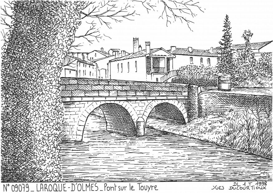 N 09079 - LAROQUE D OLMES - pont sur le touyre