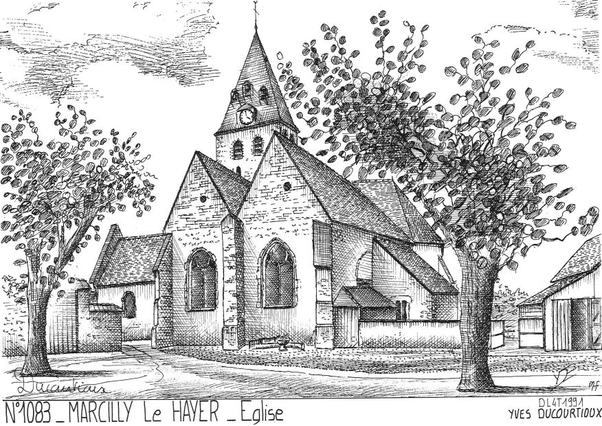N 10083 - MARCILLY LE HAYER - �glise