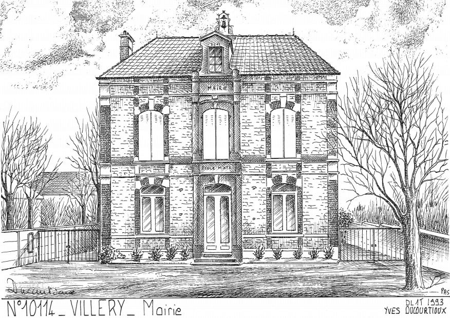 N 10114 - VILLERY - mairie