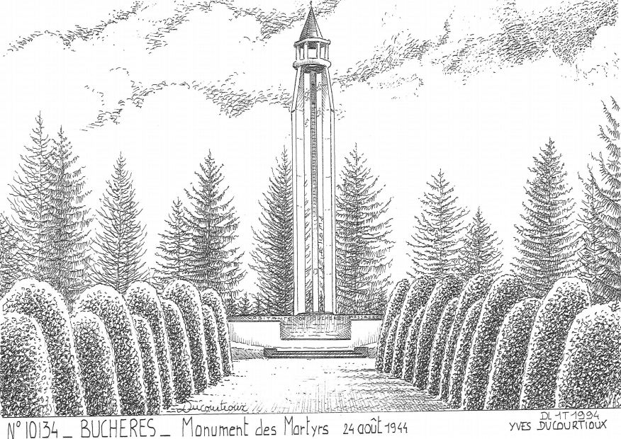 N 10134 - BUCHERES - monument aux martyres