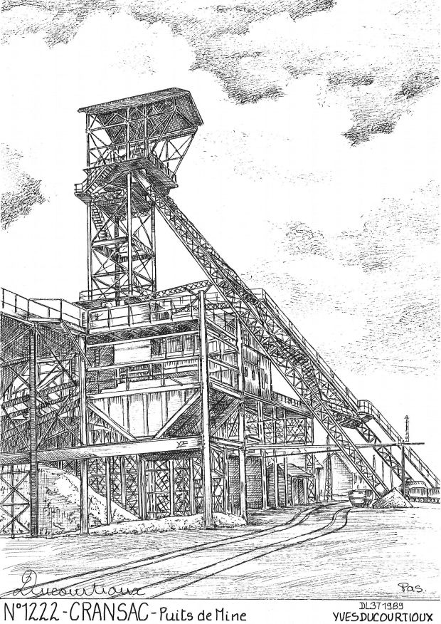 N 12022 - CRANSAC - puits de mine