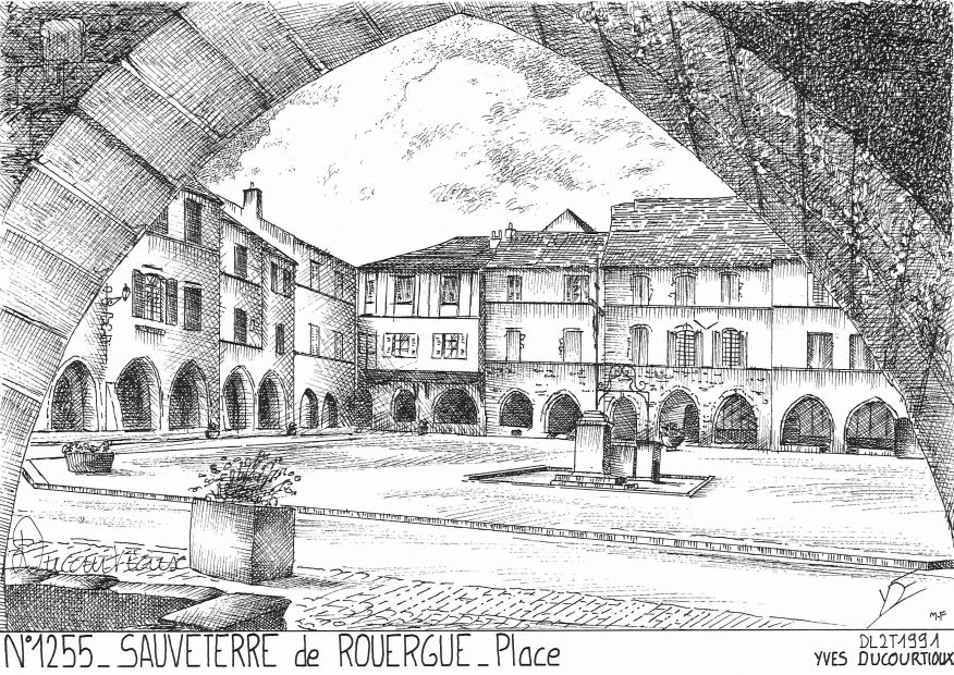 N 12055 - SAUVETERRE DE ROUERGUE - place