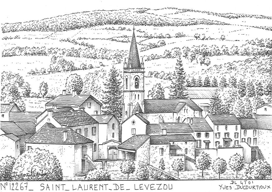 N 12267 - ST LAURENT DE LEVEZOU - vue