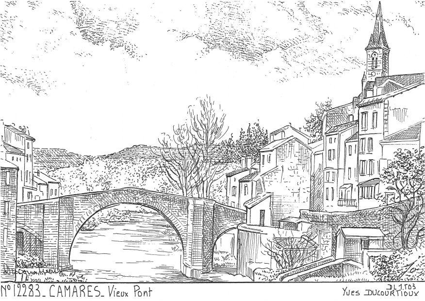 N 12283 - CAMARES - vieux pont