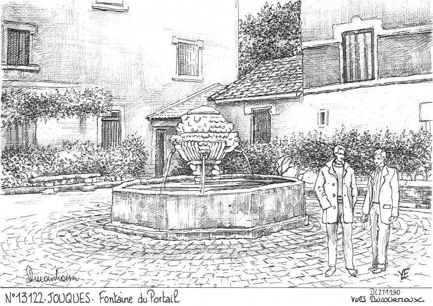 N 13122 - JOUQUES - fontaine du portail