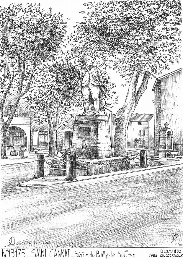 N 13175 - ST CANNAT - statue du bailly de suffren