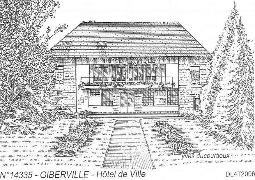 N 14335 - GIBERVILLE - h�tel de ville