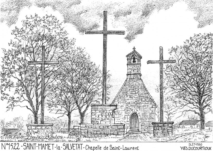 N 15022 - ST MAMET LA SALVETAT - chapelle de st laurent
