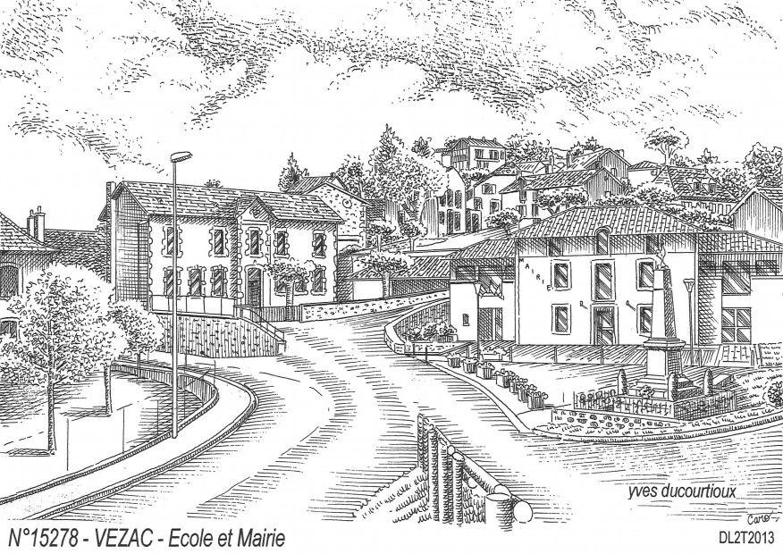 N 15278 - VEZAC - cole et mairie