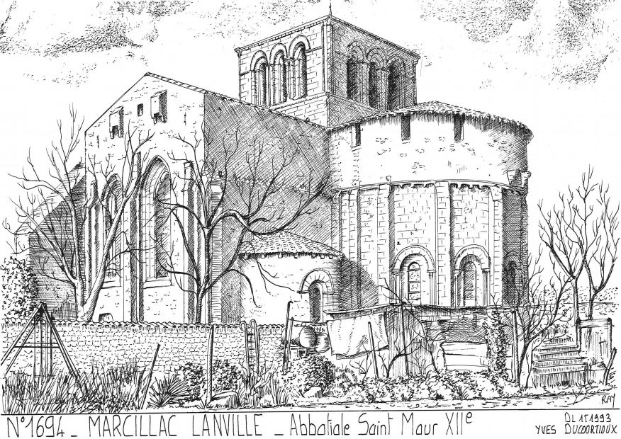 N 16094 - MARCILLAC LANVILLE - abbatiale st maur XII�