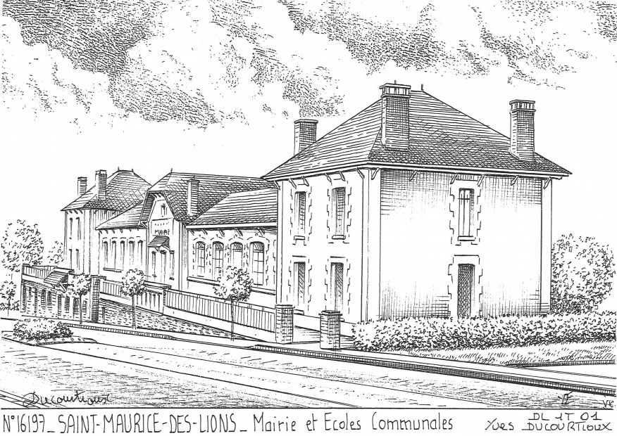 N 16197 - ST MAURICE DES LIONS - mairie et �coles communales