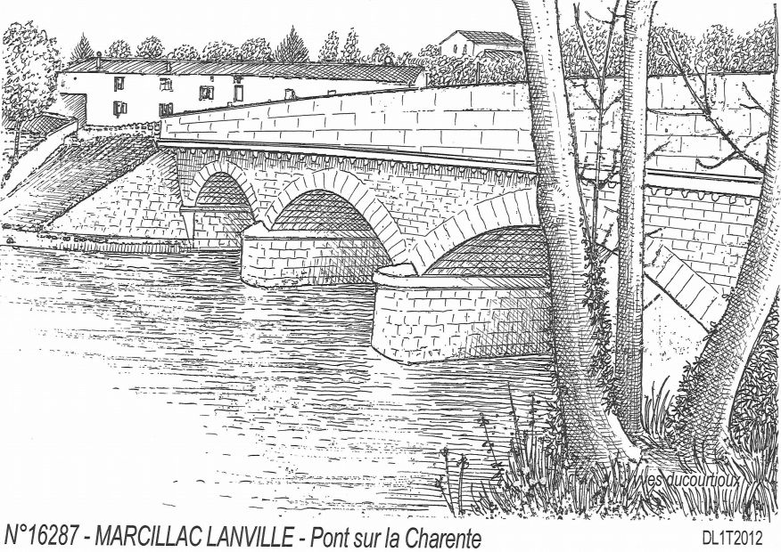 N 16287 - MARCILLAC LANVILLE - pont sur la charente
