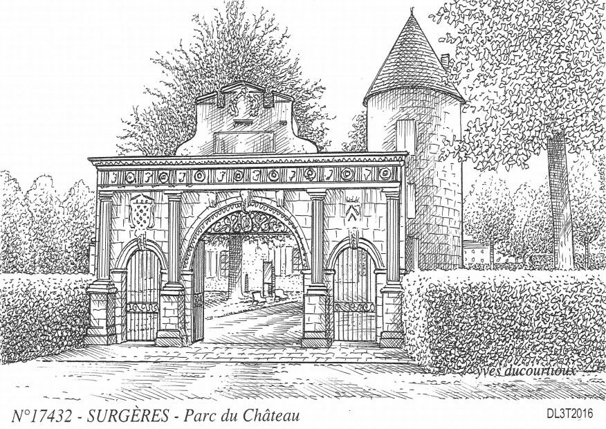 N 17432 - SURGERES - parc du chteau