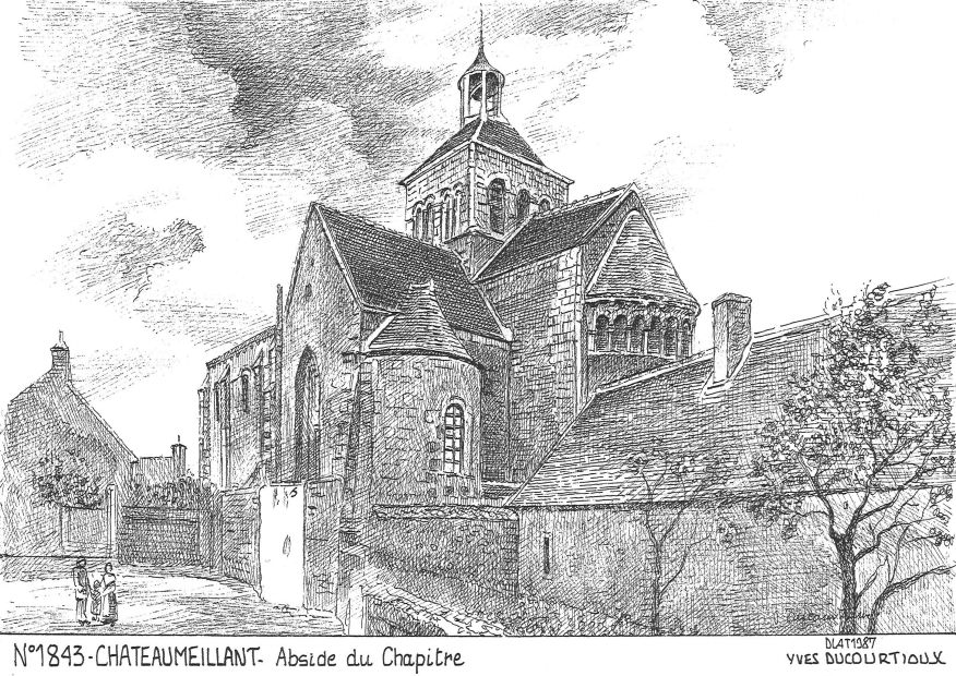 N 18043 - CHATEAUMEILLANT - abside du chapitre