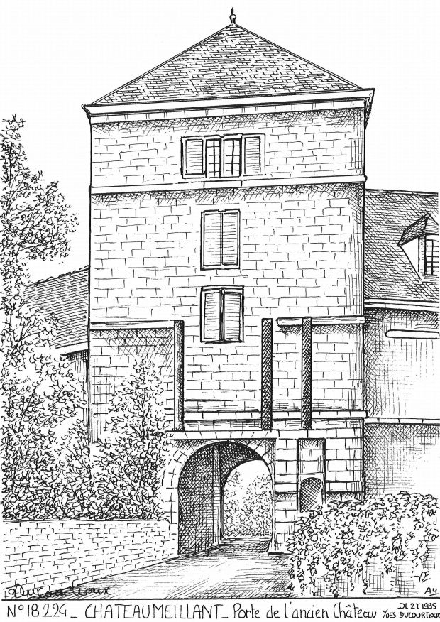 N 18224 - CHATEAUMEILLANT - porte de l ancien chteau
