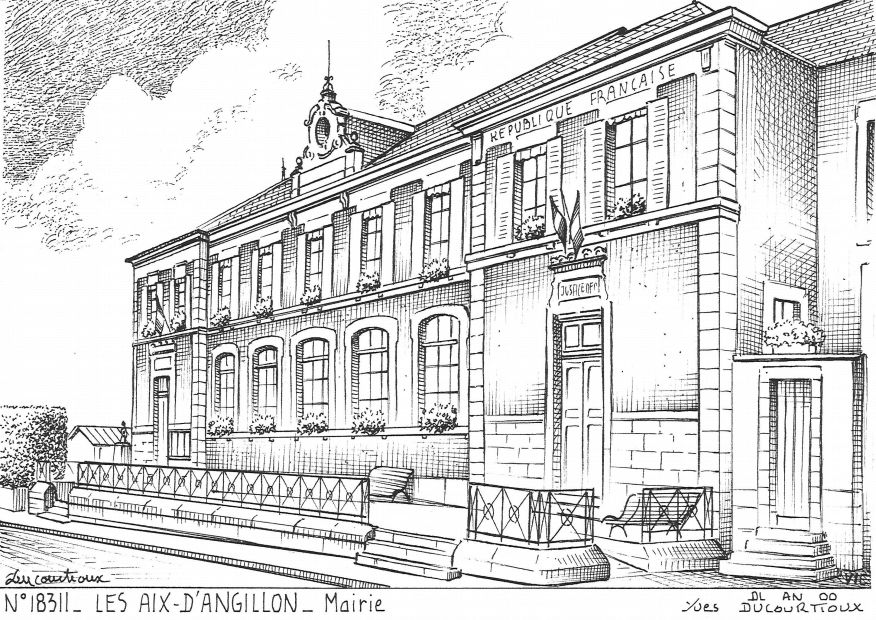 N 18311 - LES AIX D ANGILLON - mairie