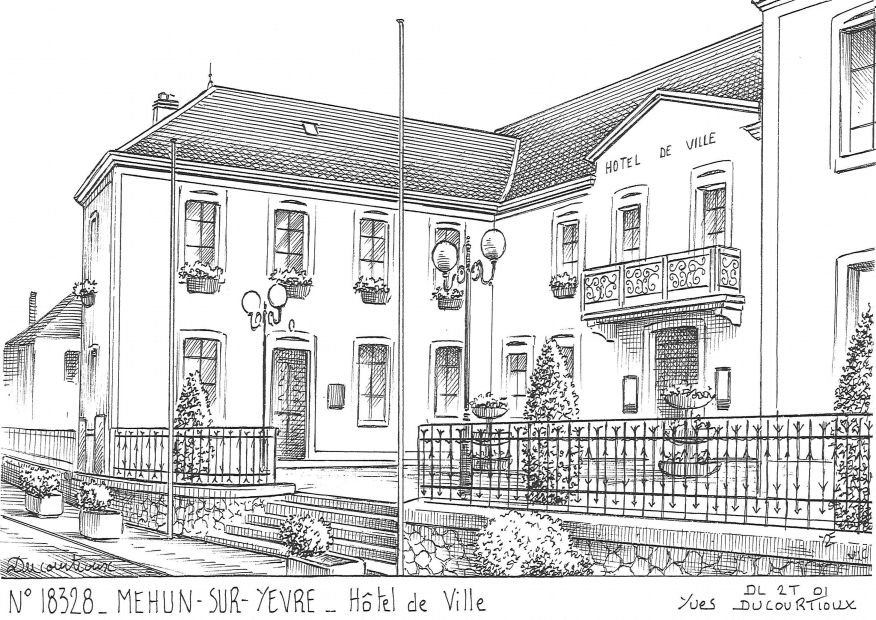 N 18328 - MEHUN SUR YEVRE - hôtel de ville