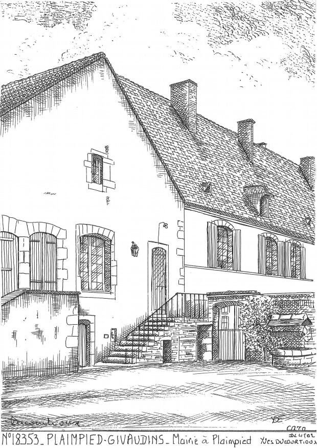 N 18353 - PLAIMPIED GIVAUDINS - mairie � plaimpied