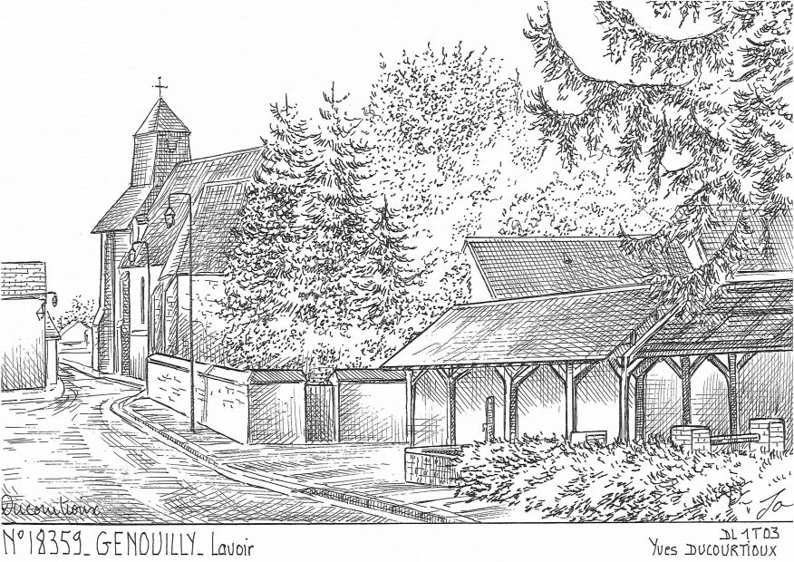 N 18359 - GENOUILLY - lavoir