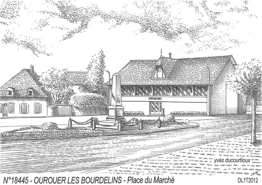 N 18445 - OUROUER LES BOURDELINS - place du march�