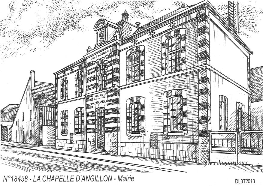 N 18458 - LA CHAPELLE D ANGILLON - mairie