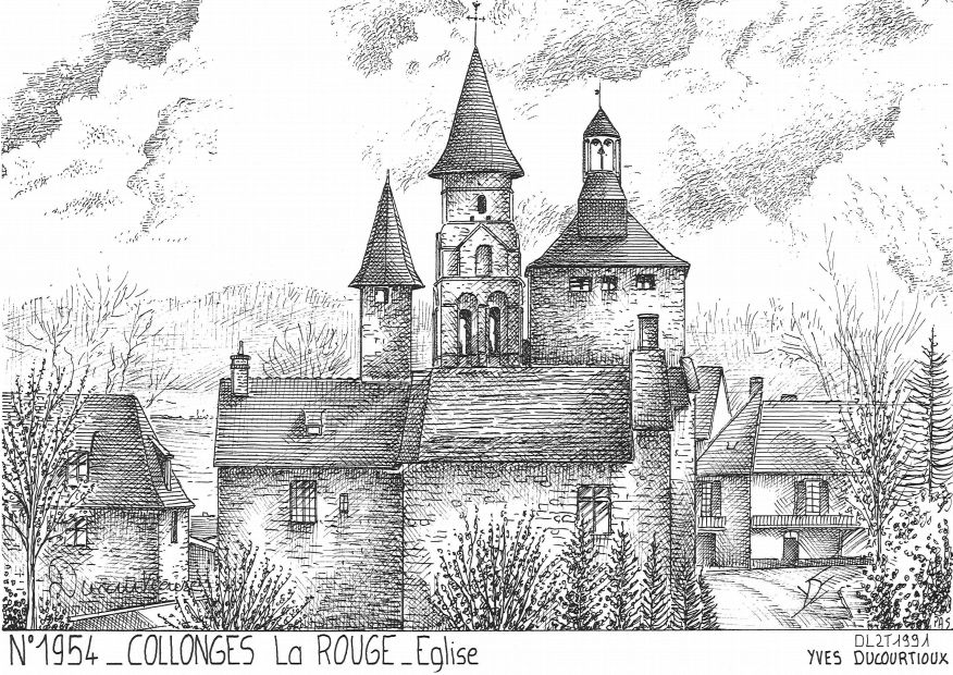 N 19054 - COLLONGES LA ROUGE - �glise