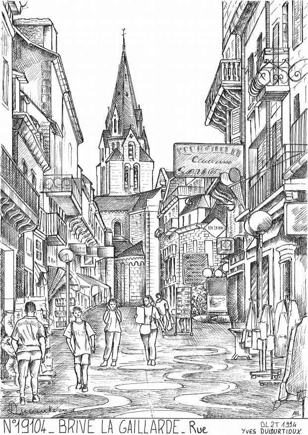 N 19104 - BRIVE LA GAILLARDE - rue