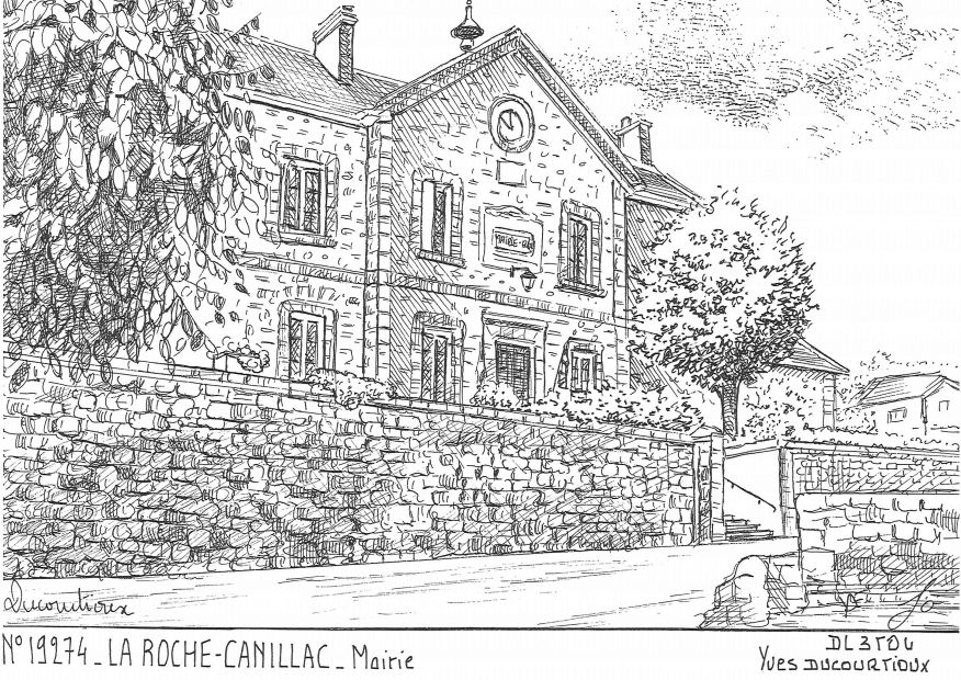 N 19274 - LA ROCHE CANILLAC - mairie