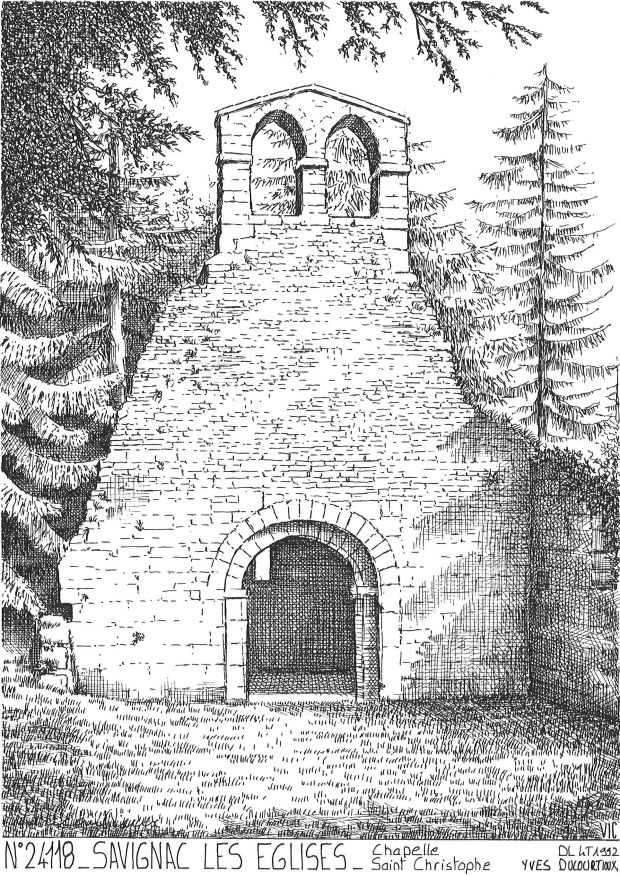 N 24118 - SAVIGNAC LES EGLISES - chapelle st christophe