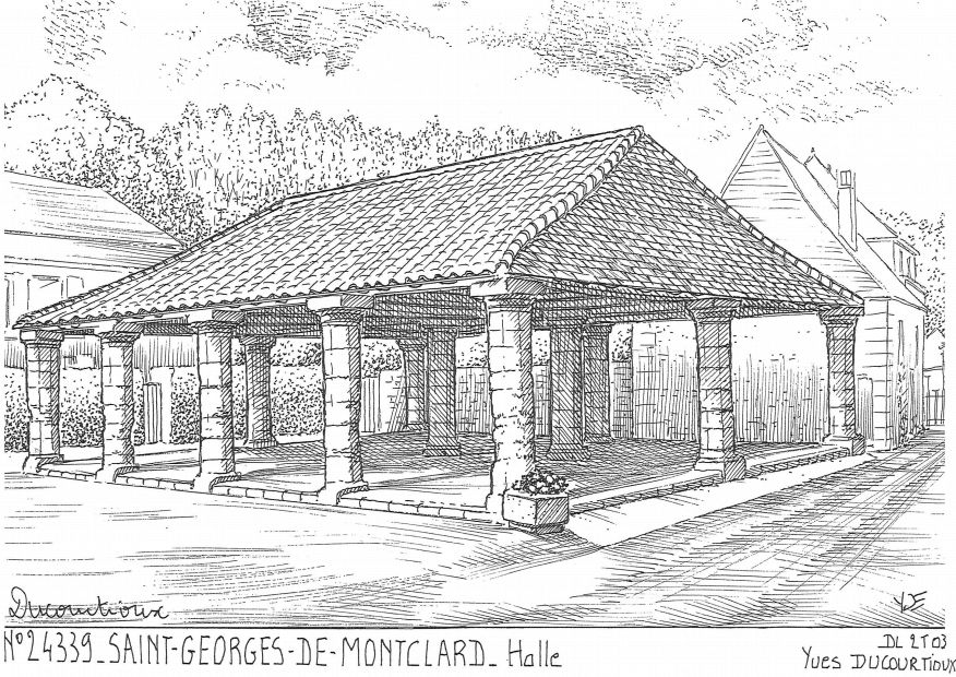 N 24339 - ST GEORGES DE MONTCLARD - halle