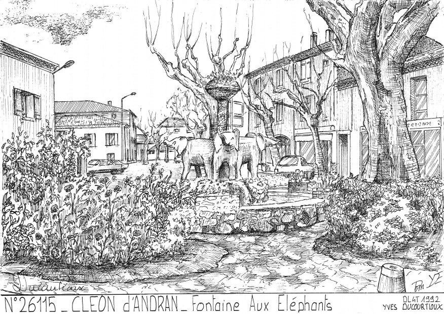 N 26115 - CLEON D ANDRAN - fontaine aux �l�phants