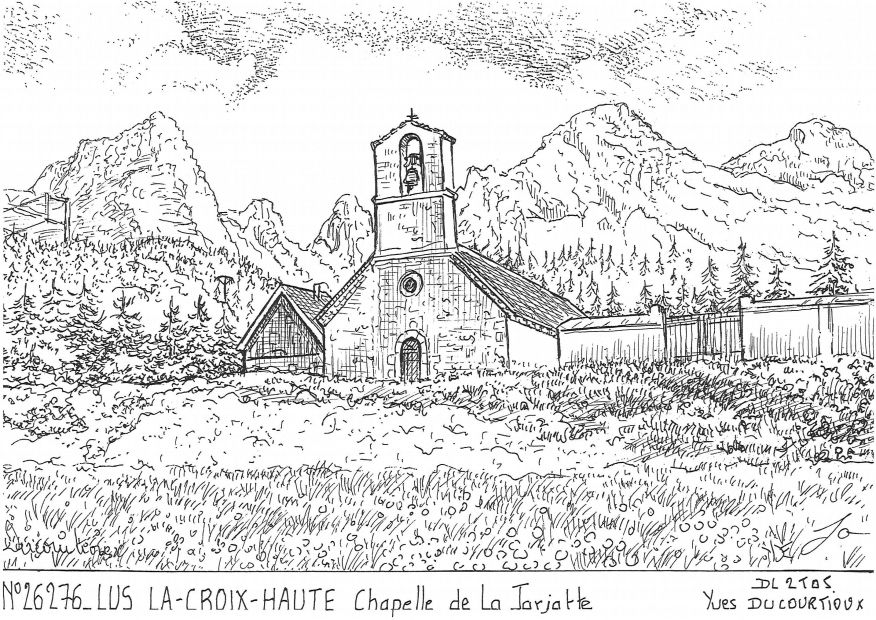 N 26276 - LUS LA CROIX HAUTE - chapelle de la jarjatte