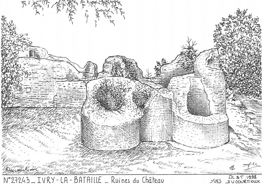 N 27243 - IVRY LA BATAILLE - ruines du ch�teau