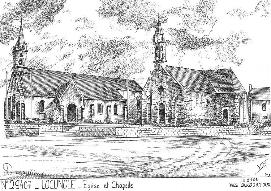 N 29407 - LOCUNOLE - �glise et chapelle