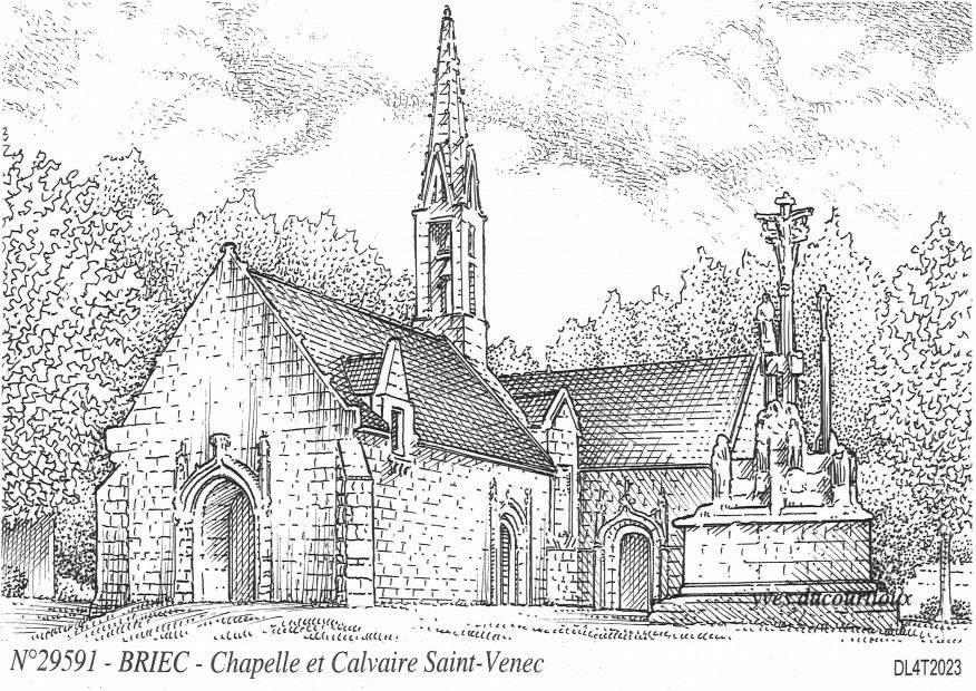 N 29591 - BRIEC - chapelle et calvaire st venec