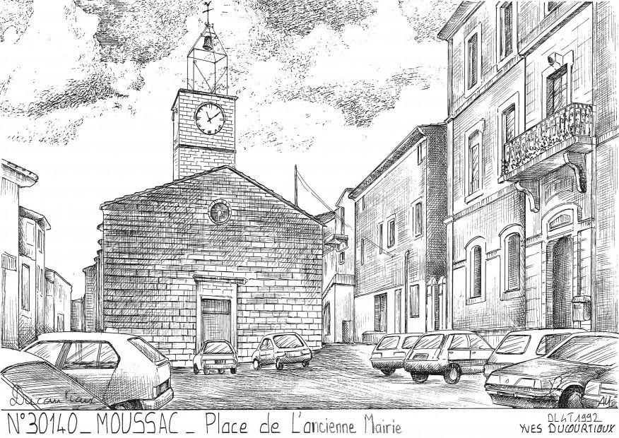 N 30140 - MOUSSAC - place de l ancienne mairie