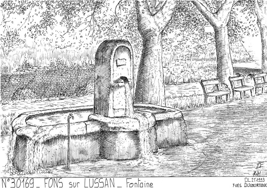 N 30169 - FONS SUR LUSSAN - fontaine