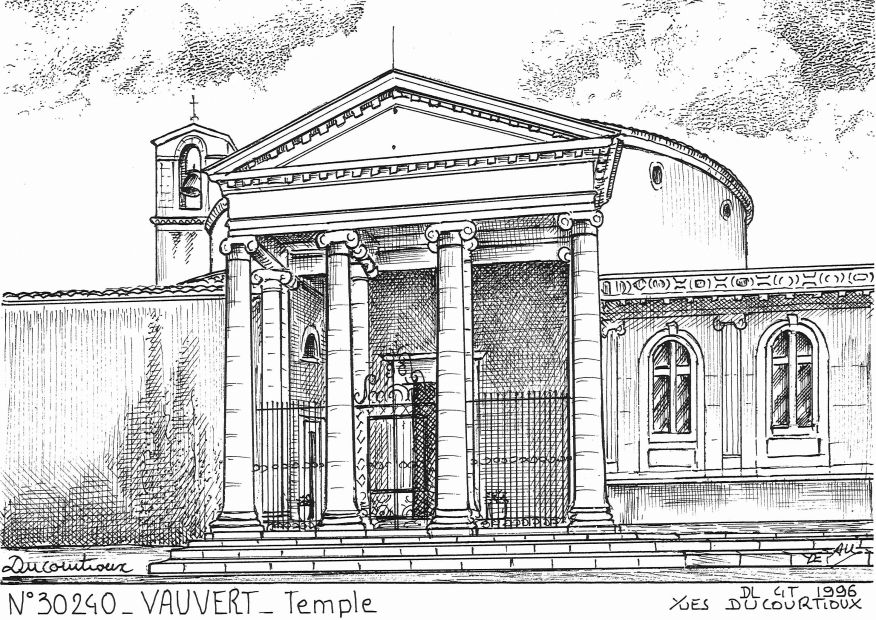 N 30240 - VAUVERT - temple