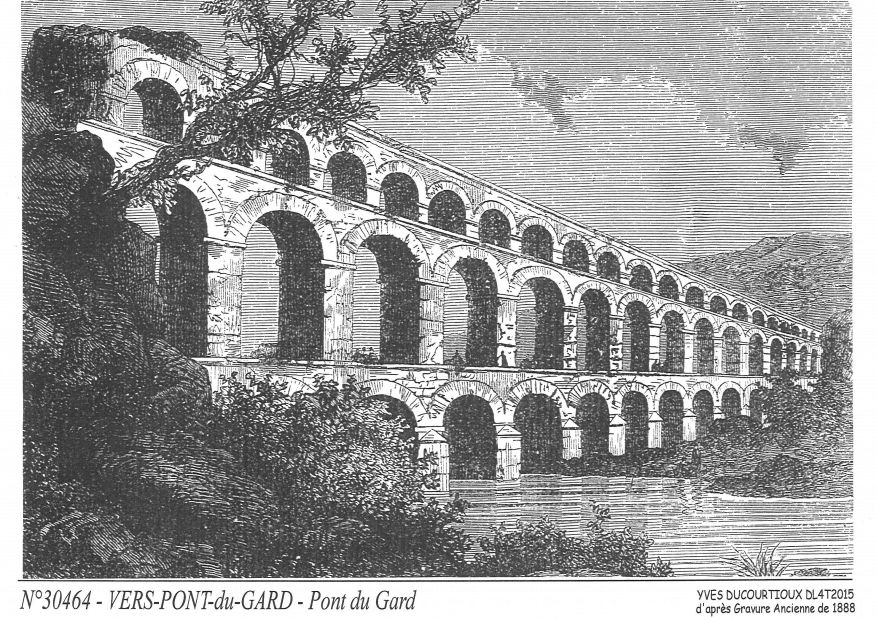 N 30464 - VERS PONT DU GARD - pont du gard <span class=
