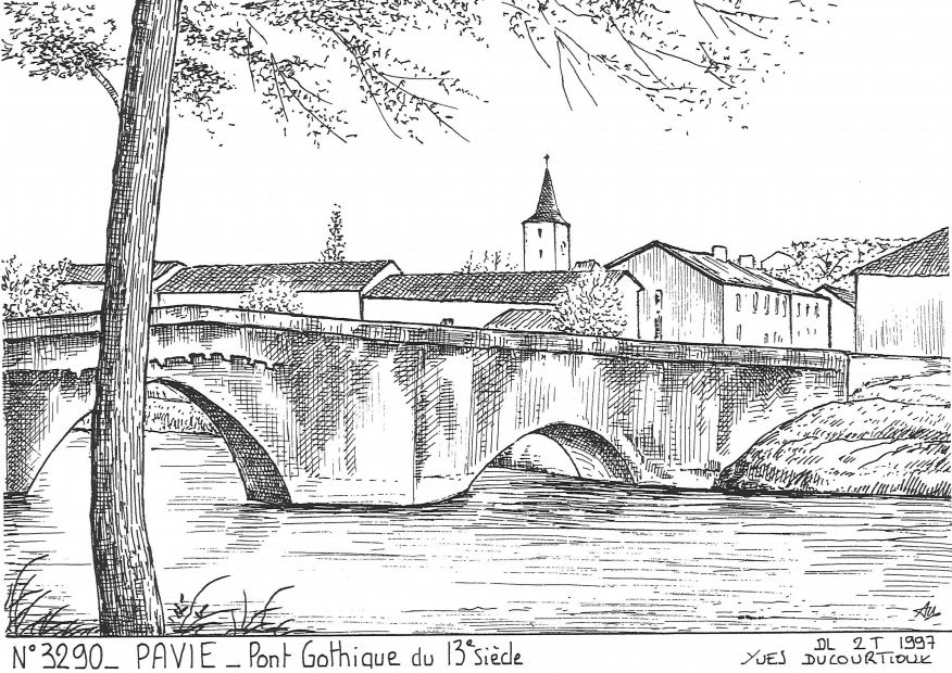 N 32090 - PAVIE - pont gothique du 13�me si�cle