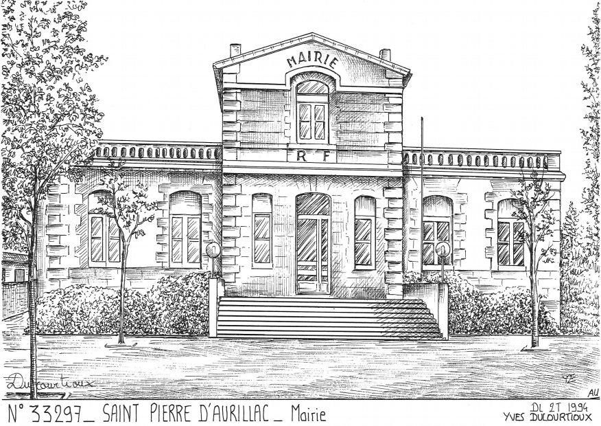 N 33297 - ST PIERRE D AURILLAC - mairie