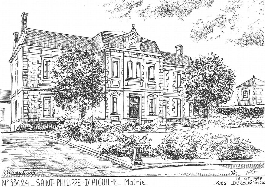 N 33424 - ST PHILIPPE D AIGUILHE - mairie